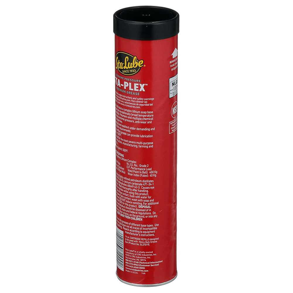 CRC Star-Lube Sta-Plex SL3190 Extreme Premium Pressure Red Grease, 14 oz