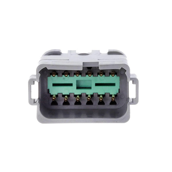 Deutsch DT04-12PA-P016 DT 12-Pin Gray Male Bus Bar Gold 1x12 Contacts Connector