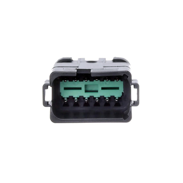 Deutsch DT04-12PB-P030 DT 12-Pin Black Male Bus Bar 4x3 Nickel Contacts Connector