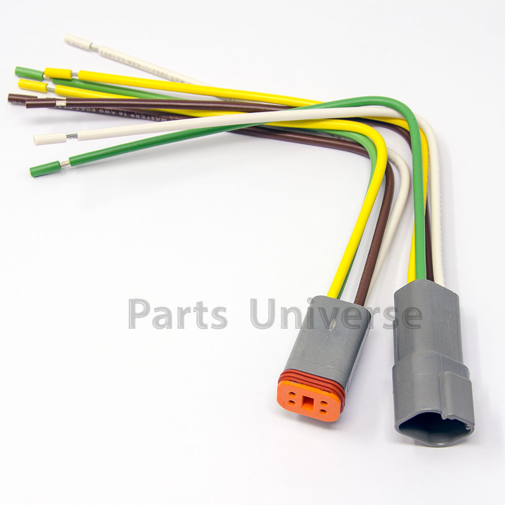 Deutsch DT 4-Pin Pigtail Kit, 16AWG Boat Wire (ABYC, NMMA, USCG Certified Wires, 100% Made in USA)