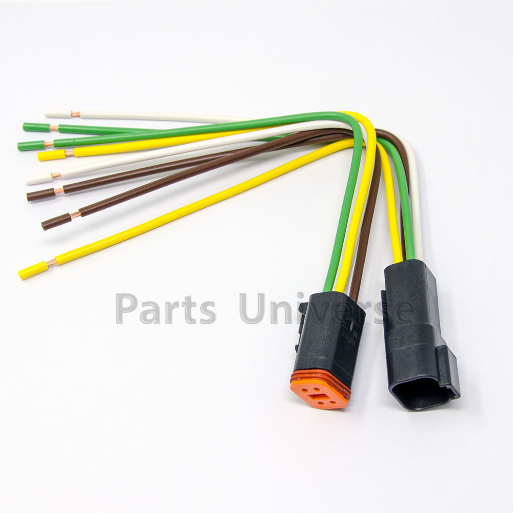 Deutsch DT 4-Pin Black Pigtail Kit, 14AWG Pure Copper GPT Wire (100% Made in USA)