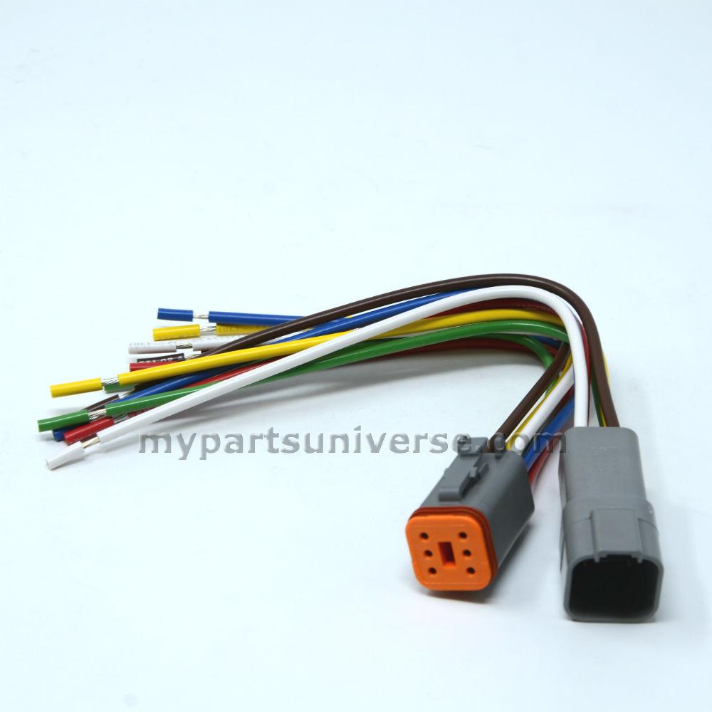 Deutsch DT 6-Pin Pigtail Kit, 14AWG Pure Copper GPT Wires (100% Made in USA)