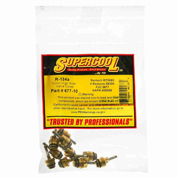 TSI Supercool 677-10 High Side 10mm Valve Core -Pack of 10