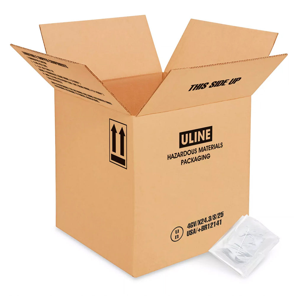 Uline UN Hazmat Materials Box 15 x 15 x 15" (Pack of 15)