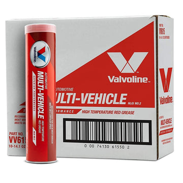 Valvoline VV615 Multi-Vehicle High Temperature Red Grease 14.1 OZ, 10 Pack