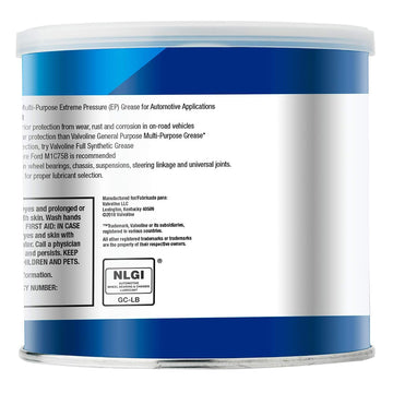 Valvoline VV632 Multi-Vehicle Moly-Fortified Gray Grease, 1 LB