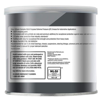 Valvoline VV986 Moly-Fortified Gray Full Synthetic Grease, 1 LB