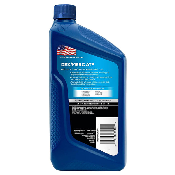 Valvoline 798153 DEX/MERC (ATF) Automatic Transmission Fluid, 1 Quart