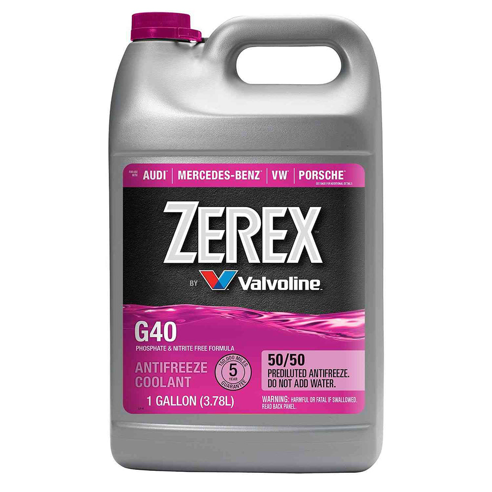 Valvoline ZEREX 861399 G40 Phosphate & Nitrite Free 50/50 Prediluted Antifreeze Coolant, 1 Gallon