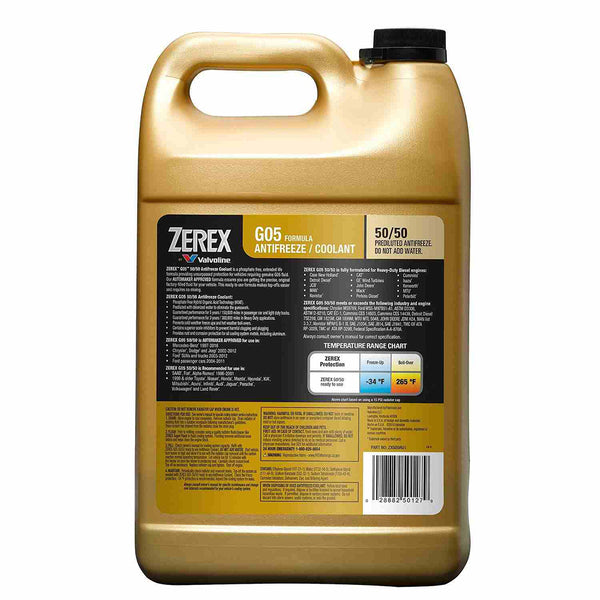 Valvoline ZEREX ZXG05RU1 G05 Ready-Mix AntiFreeze Coolant, 1 Gallon