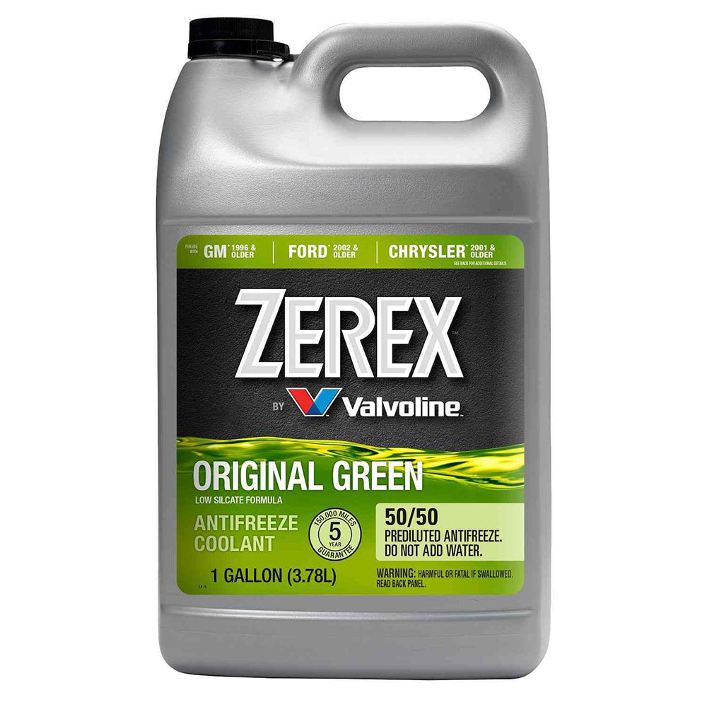 Valvoline ZEREX ZXRU1 Original Green Low Silicate 50/50 Prediluted Ready-to-Use Antifreeze / Coolant, 1 Gallon