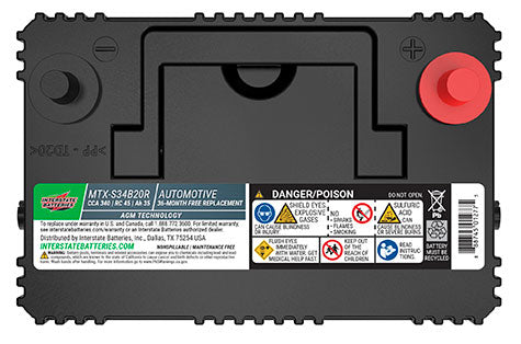 Interstate MTX-S34B20R battery