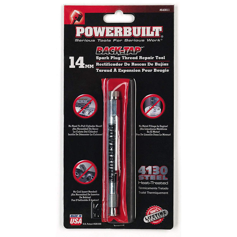 POWERBUILT 640811 14mm Back Tap Thread Repair Tool – Parts Universe
