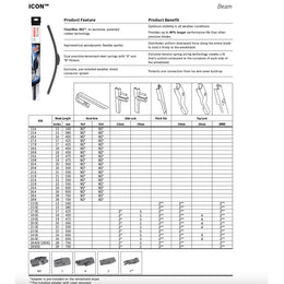 BOSCH ICON 26A Wiper Blade 26" inch, Up to 40% Longer Life