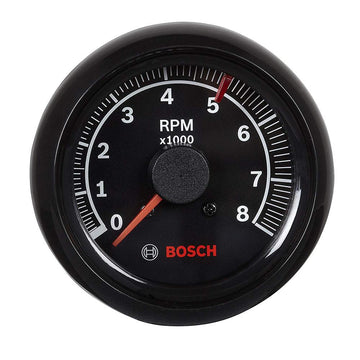 BOSCH FST 7906 SP0F000025 Sport II 2-5/8" Tachometer (Black Dial Face, Black Bezel)