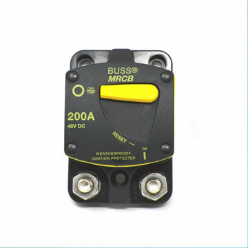 BUSSMANN CB187F-200 Weatherproof Marine Rated High Amp Type III Flush Mount Circuit Breaker (200 Amp), 1 Pack