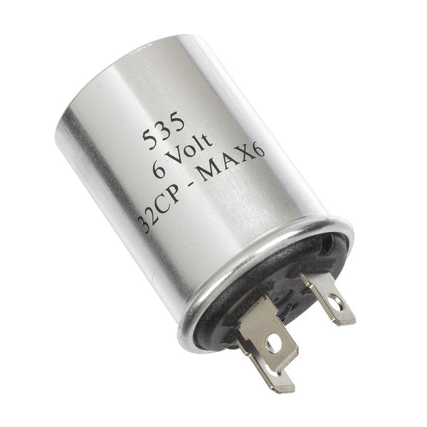 BUSSMANN NO.535 6V Amp Thermal Flasher With 3 Terminals; Flashes 2-6 Bulbs- 6 Vdc