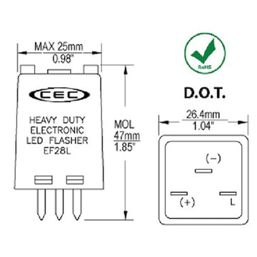CEC EF28L LED Flasher