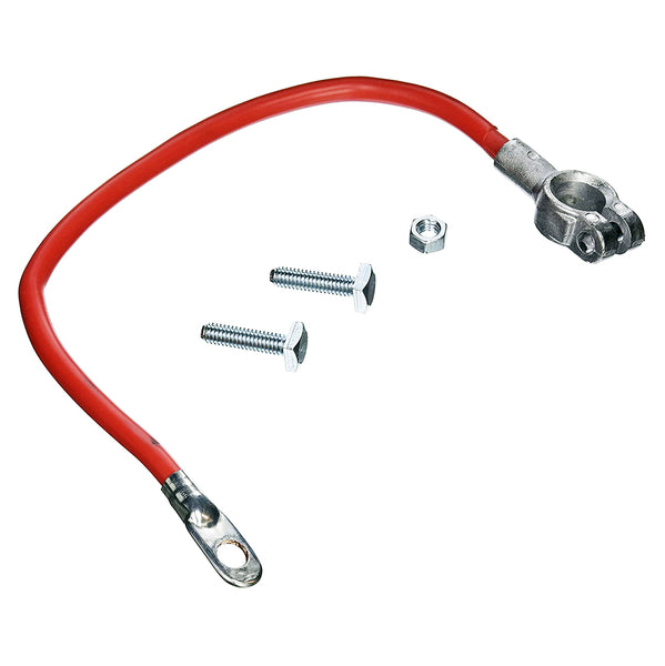 Deka 00293 15" Pure Copper Top Post Battery Cable, 4AWG, Red,  3/8" Stud