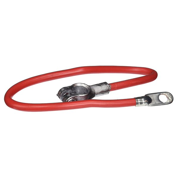 Deka 00294 20" Pure Copper Top Post Battery Cable , 4AWG, Red, Single Auxiliary Lead (Made in USA)