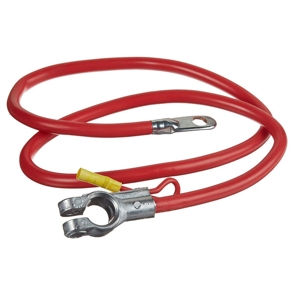 Deka 00297 38" Pure Copper Top Post Battery Cable , 4AWG, Red, Single Auxiliary Lead (Made in USA)