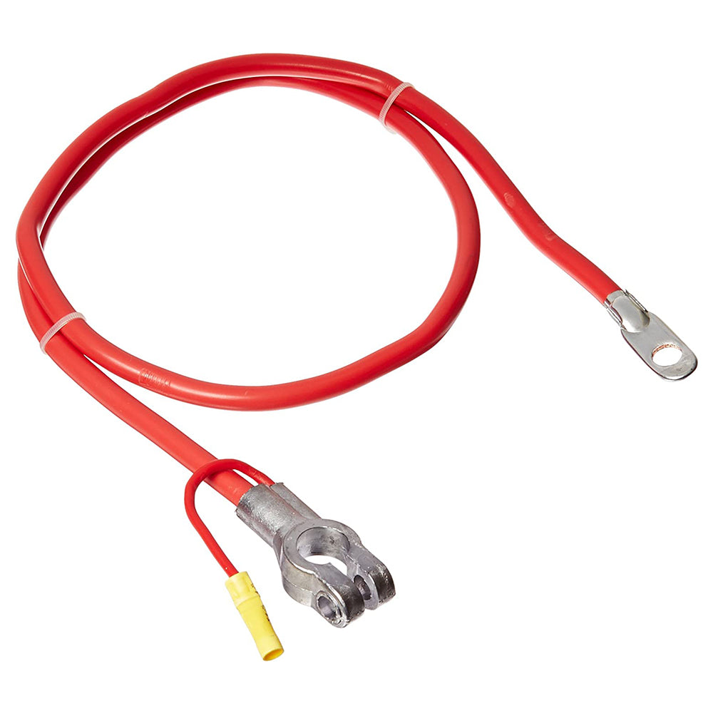 Deka 00298 43" Pure Copper Top Post Battery Cable , 4AWG, Red, Single Auxiliary Lead (Made in USA)