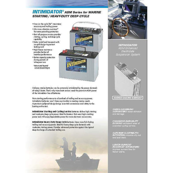 DEKA 8A22NF Marine/RV AGM Battery (Group 22NF) CORE FEE Included!