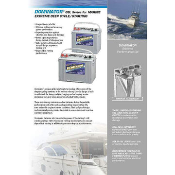 DEKA 8G31DTM Marine/RV GEL Battery (Group 31) CORE FEE Included!