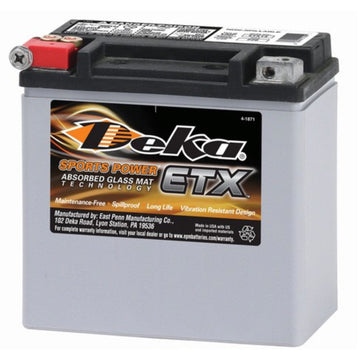 DEKA ETX14 Power Sports AGM Battery (220 CCA) CORE FEE Included!