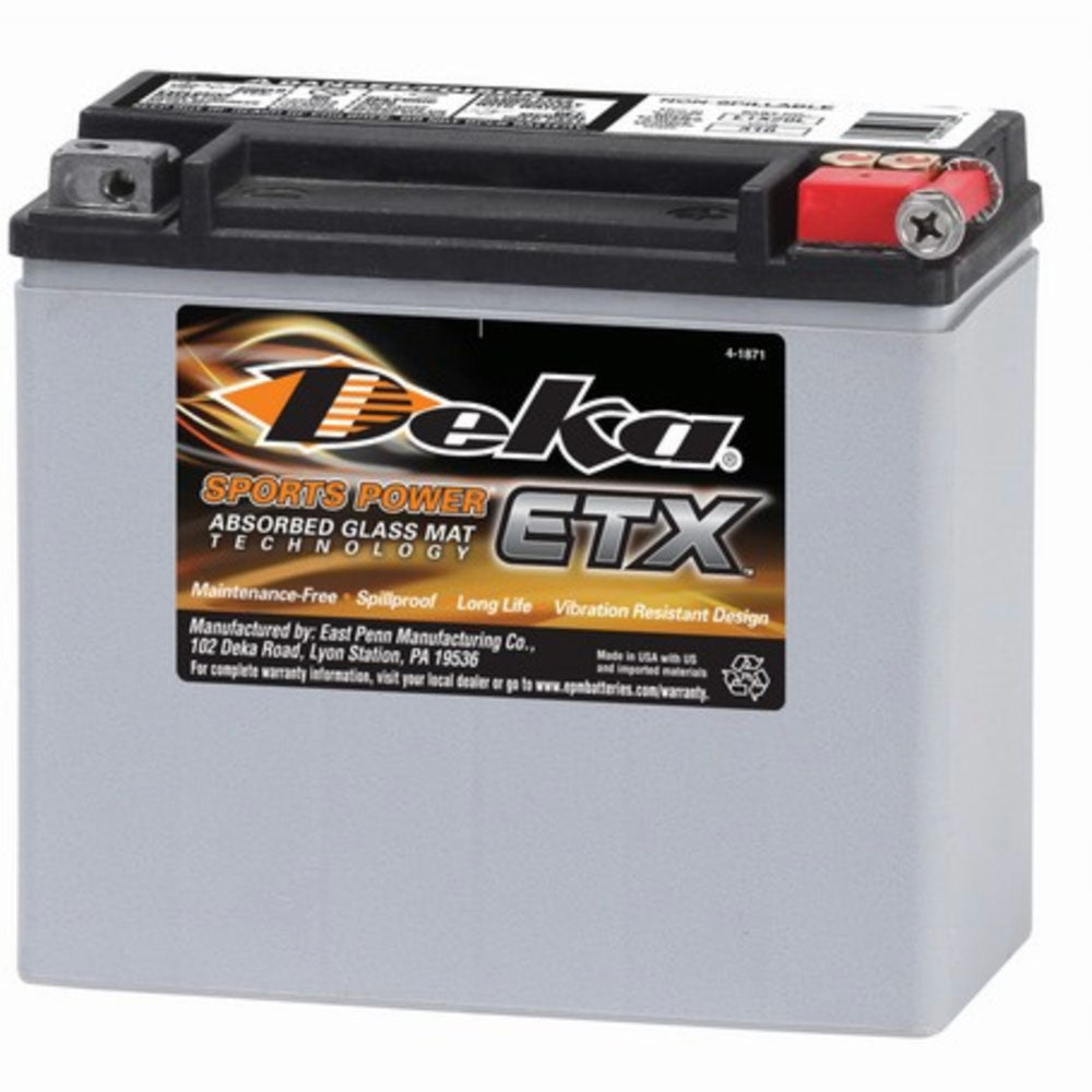 DEKA ETX20L Power Sports AGM Battery (310 CCA) CORE FEE Included!