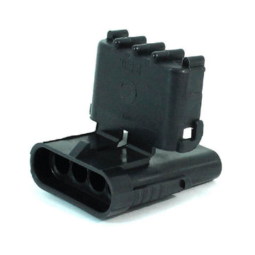 APTIV (DELPHI) 12010974 Weather Pack 4-Pin Black Shroud Sealed Male Connector