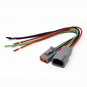 Deutsch DTM 3-Pin Pigtail Kit, 20AWG Pure Copper GPT Wire (100% Made in USA)