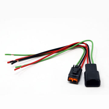 Deutsch DTM 3-Pin Black Pigtail Kit, 20AWG Pure Copper GPT Wire (100% Made in USA)