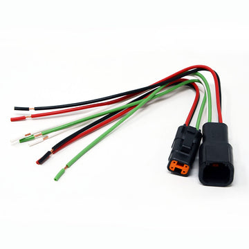 Deutsch DTM 4-Pin Black Pigtail Kit, 20AWG Pure Copper GPT Wire (100% Made in USA)