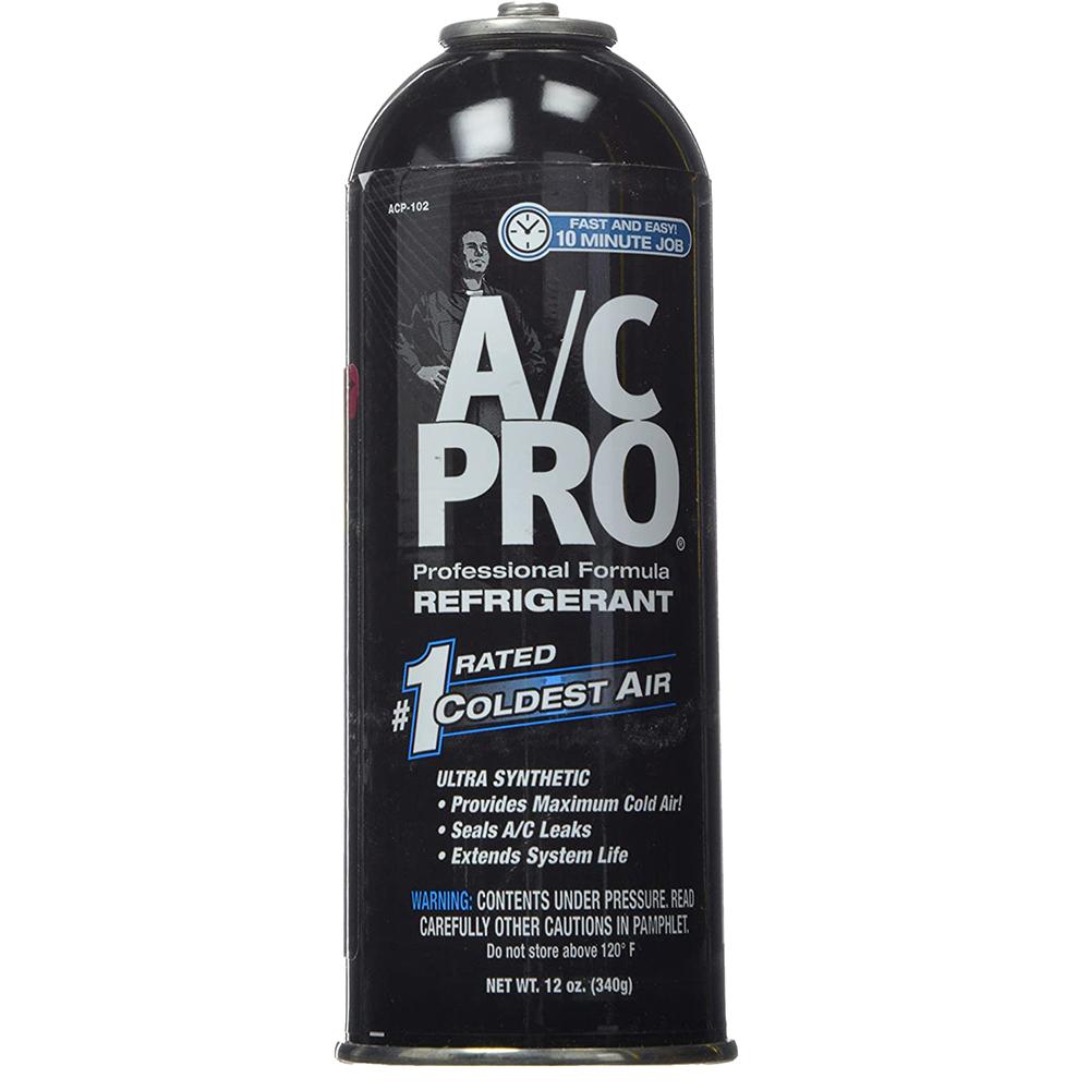 A/C PRO ACP102V R134A Refrigerant, Reusable AC Recharge Kit, 12 Oz