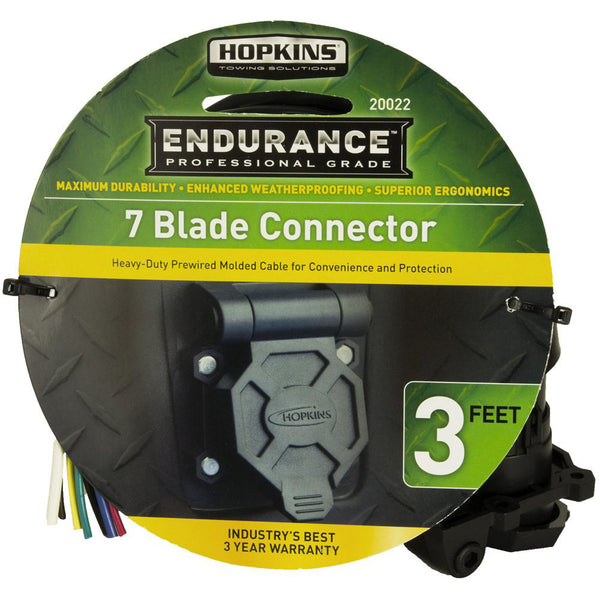 HOPKINS 20022 Endurance 7 Blade 3' Vehicle Side Jacketed Cable