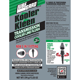 Lubegard 19001-UNV Kooler Kleen Transmission Cooler Flush with 2-in-1 Fitting, 13.25 oz.