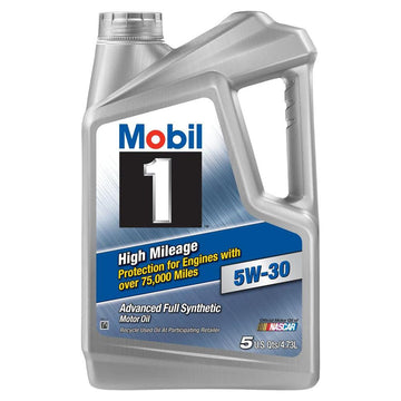 MOBIL 1 120769 5W-30 High Mileage Oil 75000 Miles (5 Quart)