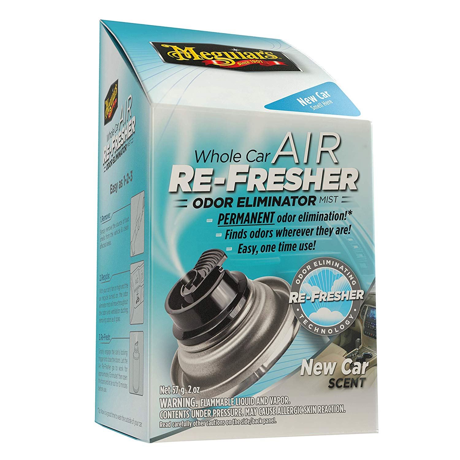 MEGUIAR'S G16402 Whole Car Air Re-Fresher Odor Eliminator Mist