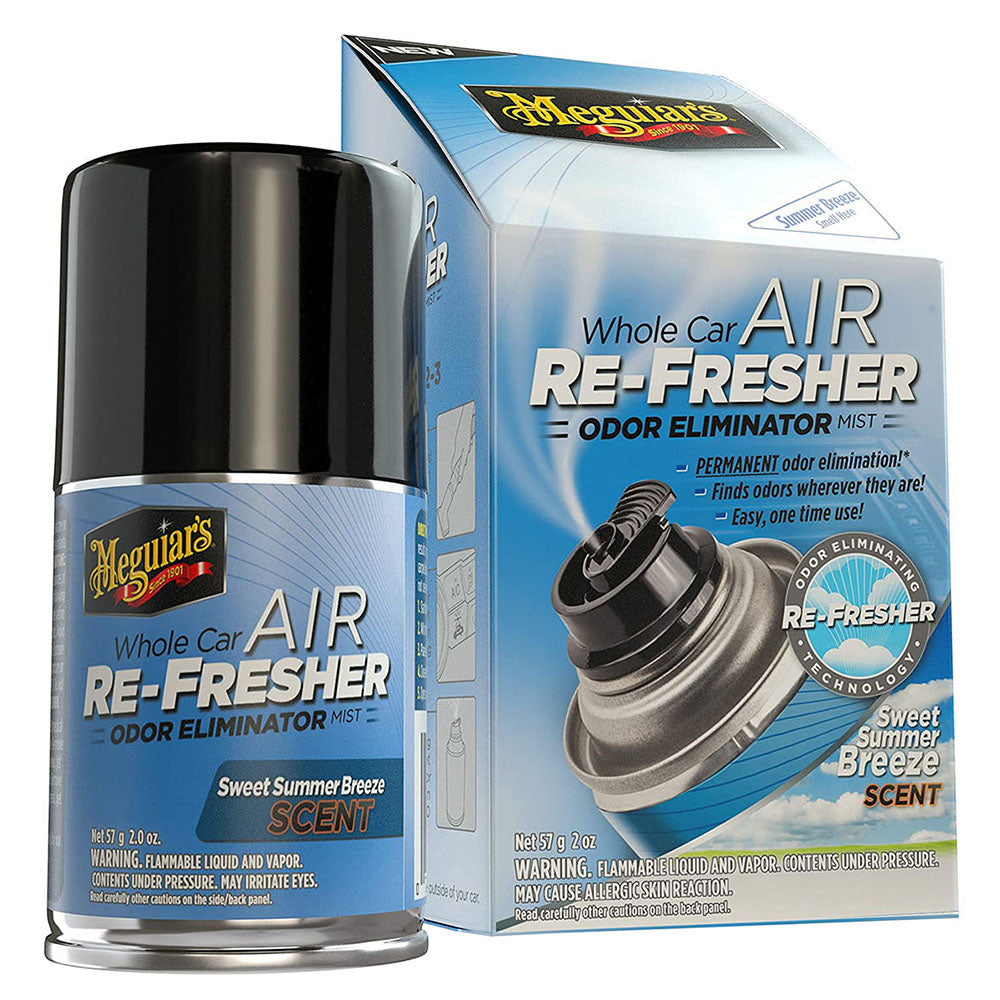 MEGUIAR'S G16602 Whole Car Air Re-Fresher Odor Eliminator Mist, Sweet Summer Breeze, 2 Fluid Ounces
