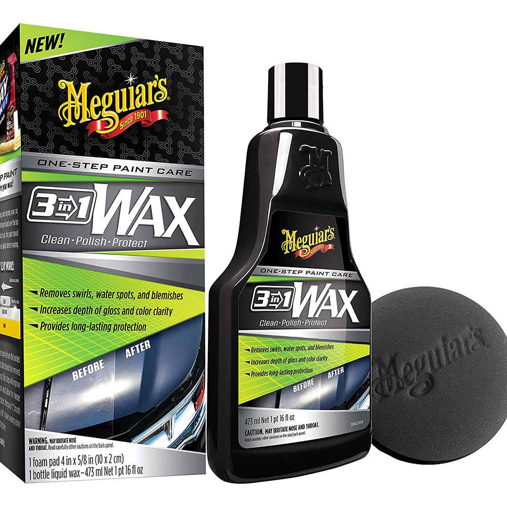 Meguiar's G191016 3-in-1 Liquid Wax Kit (Bottle and Foam