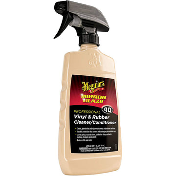 Meguiar's M4016 Mirror Glaze Vinyl & Rubber Cleaner/Conditioner – Restores Life and Color, 16 oz