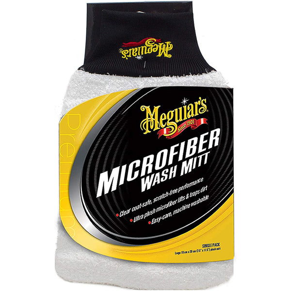 MEGUIAR'S X3002 Microfiber Wash Mitt – Super-Thick Reusable Wash Mitt for Ultimate Finish