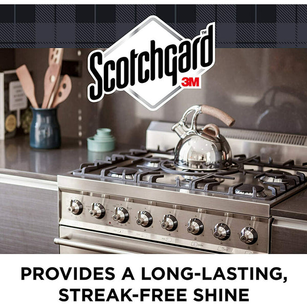 3M Scotchgard 7966-SG Stainless Steel Cleaner Resists Fingerprints & Smudges, 17 Oz