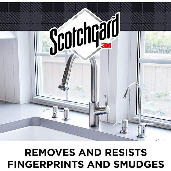 3M Scotchgard 7966-SG Stainless Steel Cleaner Resists Fingerprints & Smudges, 17 Oz