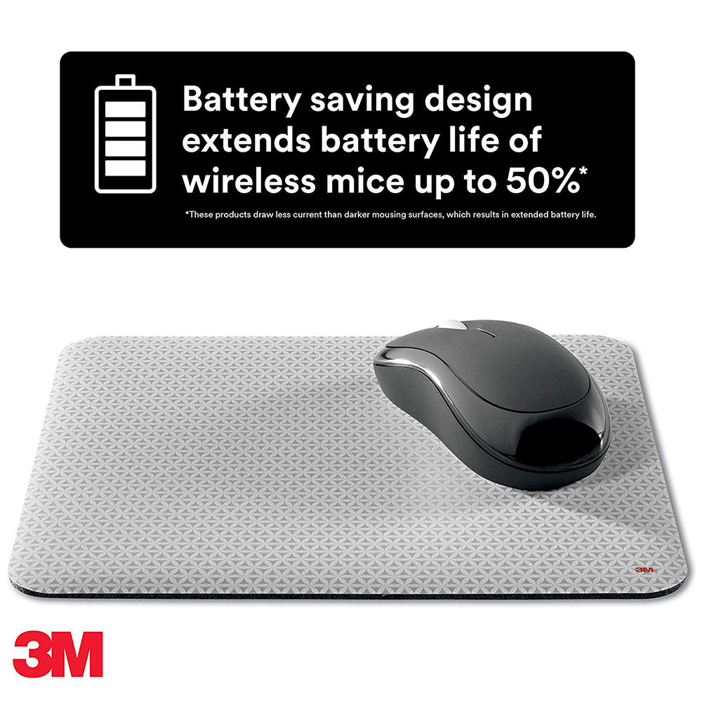 3M Precise™ Mouse Pad, Non-Skid Foam Back, 9" x 8", Bitmap, MP114-BSD1