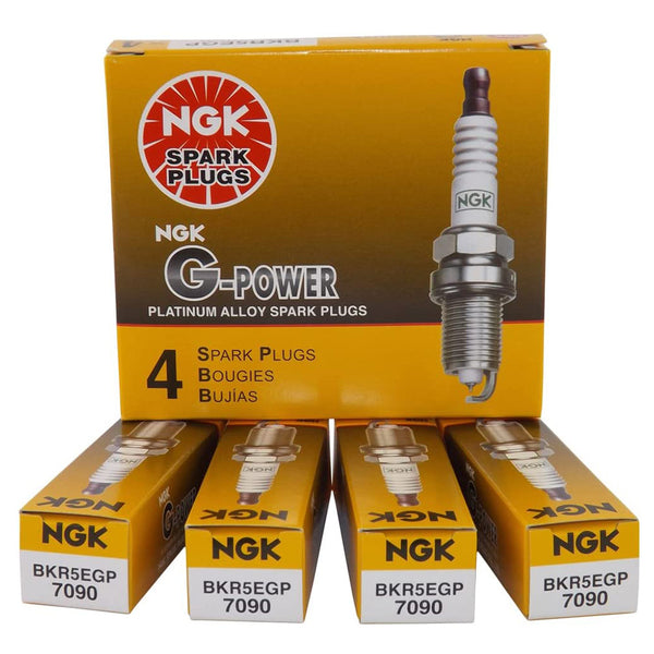 NGK 7090 BKR5EGP G-Power Platinum Spark Plug (4 Pack)