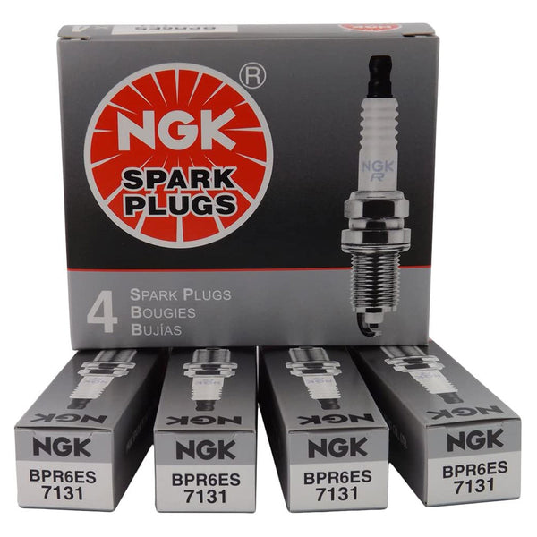 NGK 7131 BPR6ES Standard Spark Plug (4 Pack)