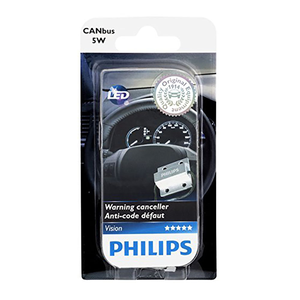 PHILIPS 12956B2 5W Vision LED CAN-Bus Warning Canceller, 2 Pack