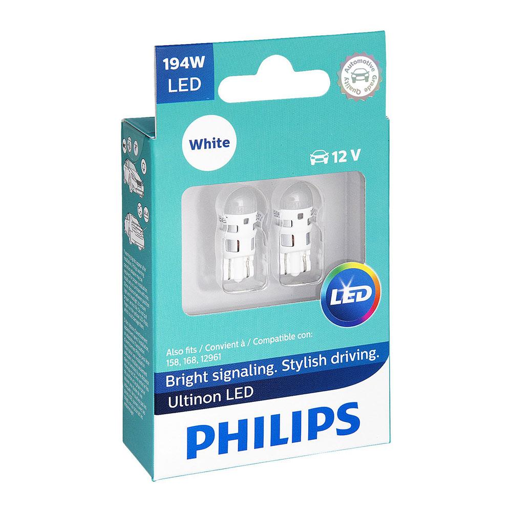 PHILIPS 194ULWX2 Ultinon LED Bulb (White), 2 Pack